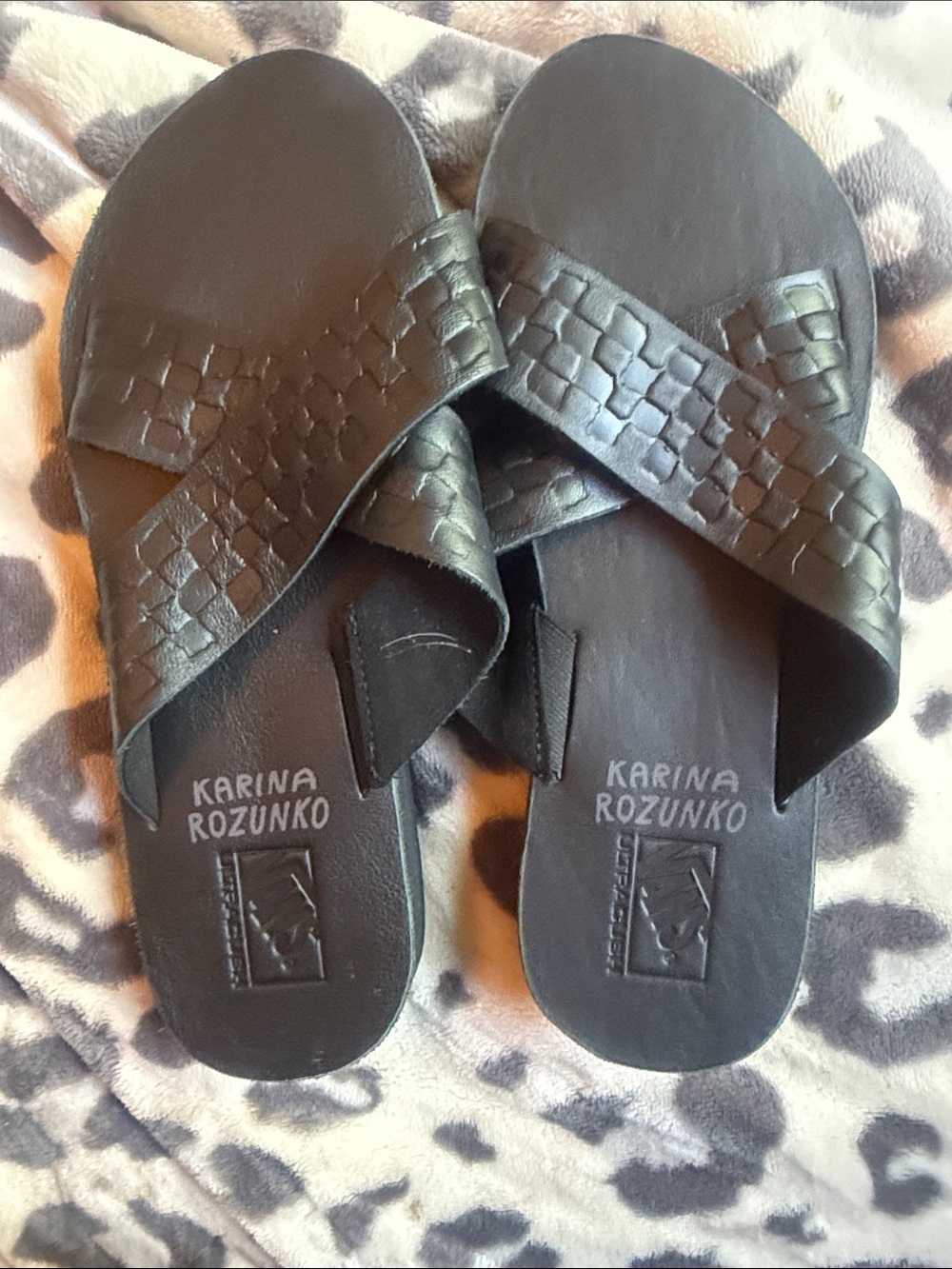 Vans x Karina Rozunko Cross Strap Mega Platform Sandals Black Women’s 9
